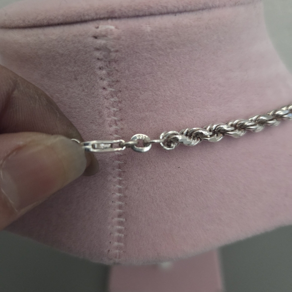 Sterling Silver Twisted Rope Design Necklace Southwestern Classic - Picture 8 of 11
